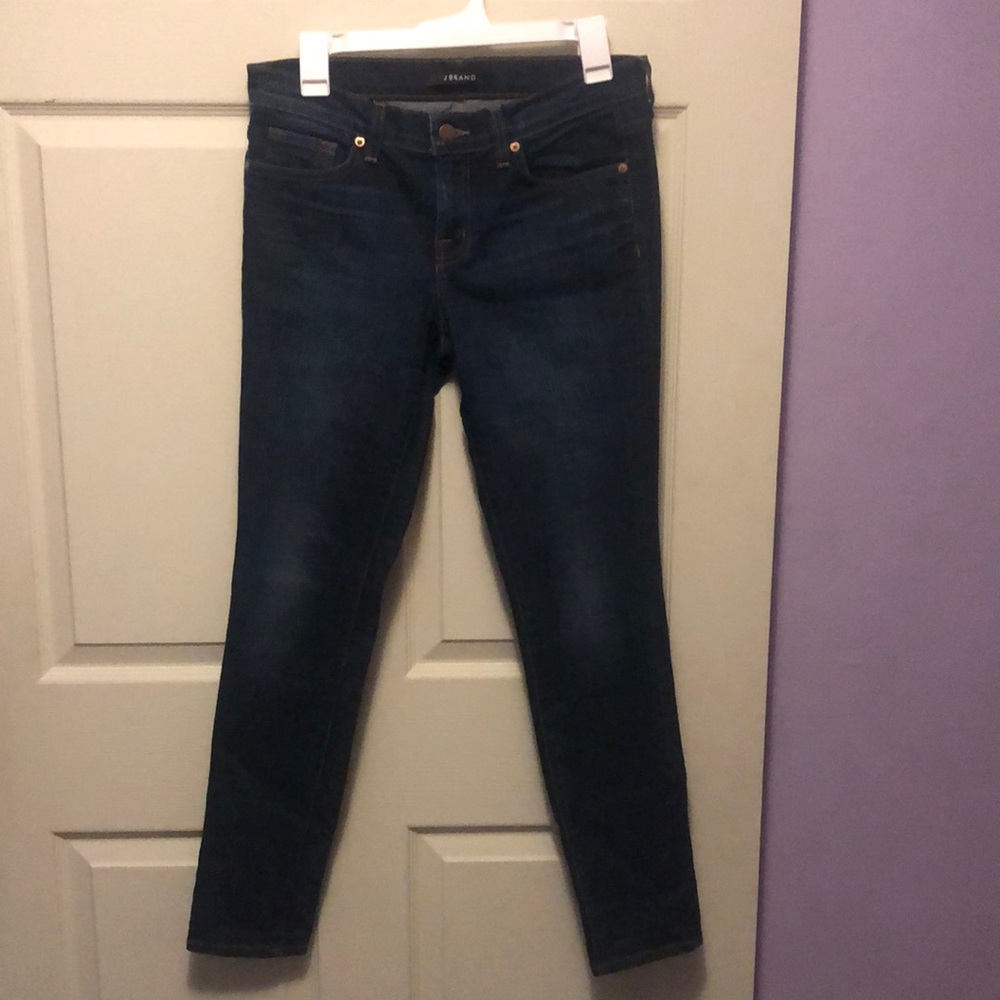 J brand dark wash skinny league jeans 28
